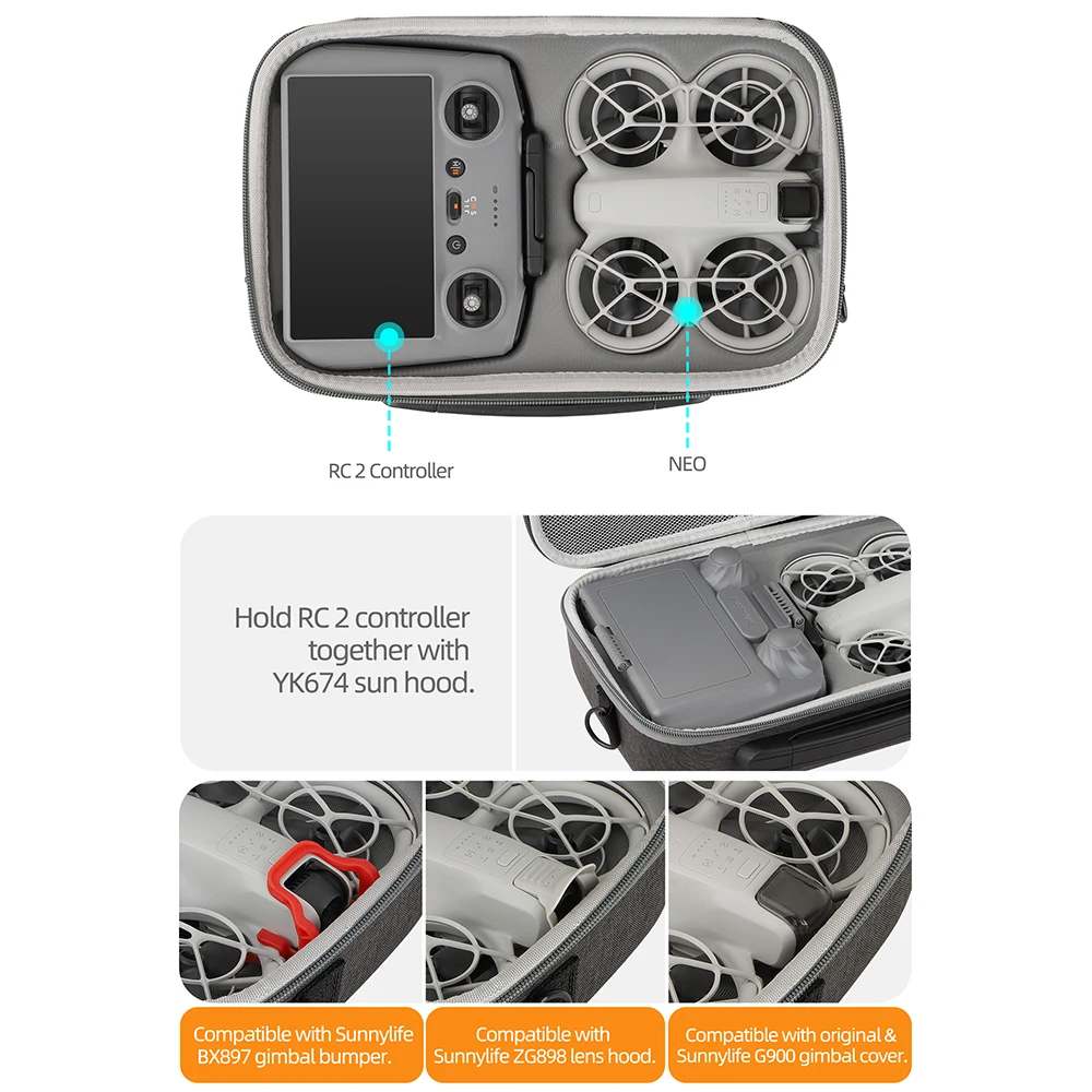 For DJI NEO RC 2 Remote Contro - Drone Camera Case recensie en prijs