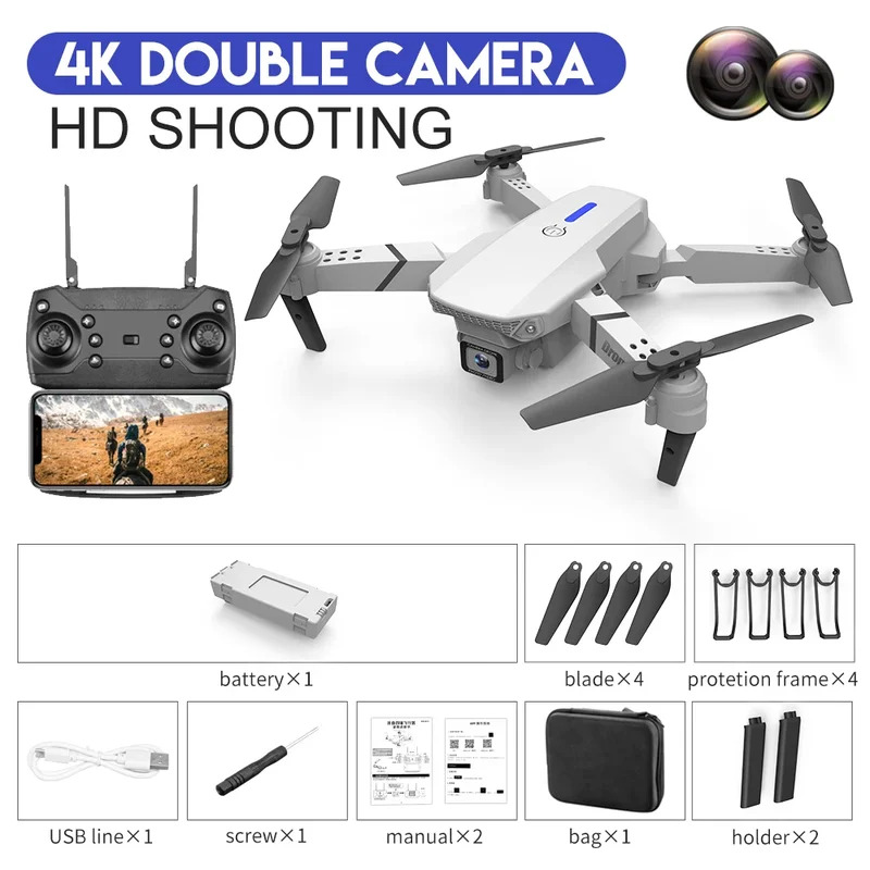 E88 ProIntelligent Folding Dro - Drone Camera Lens recensie en prijs