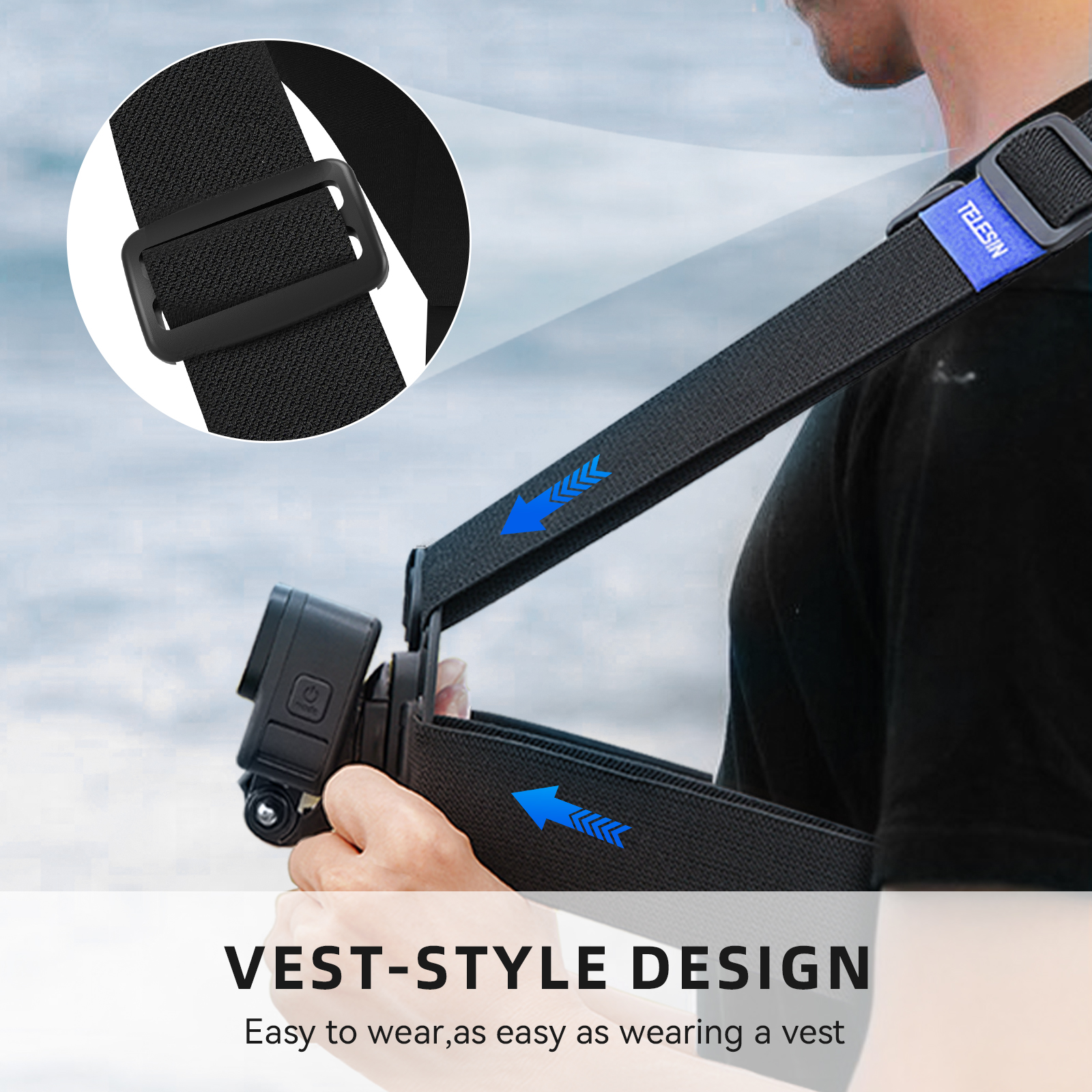TELESIN Chest Strap Mount Wais - Drone Camera Action recensie en prijs