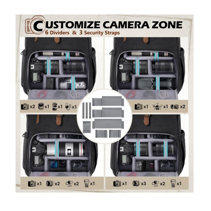 DSLR dual-shoulder camera bag, - Drone Camera Waterproof recensie en prijs