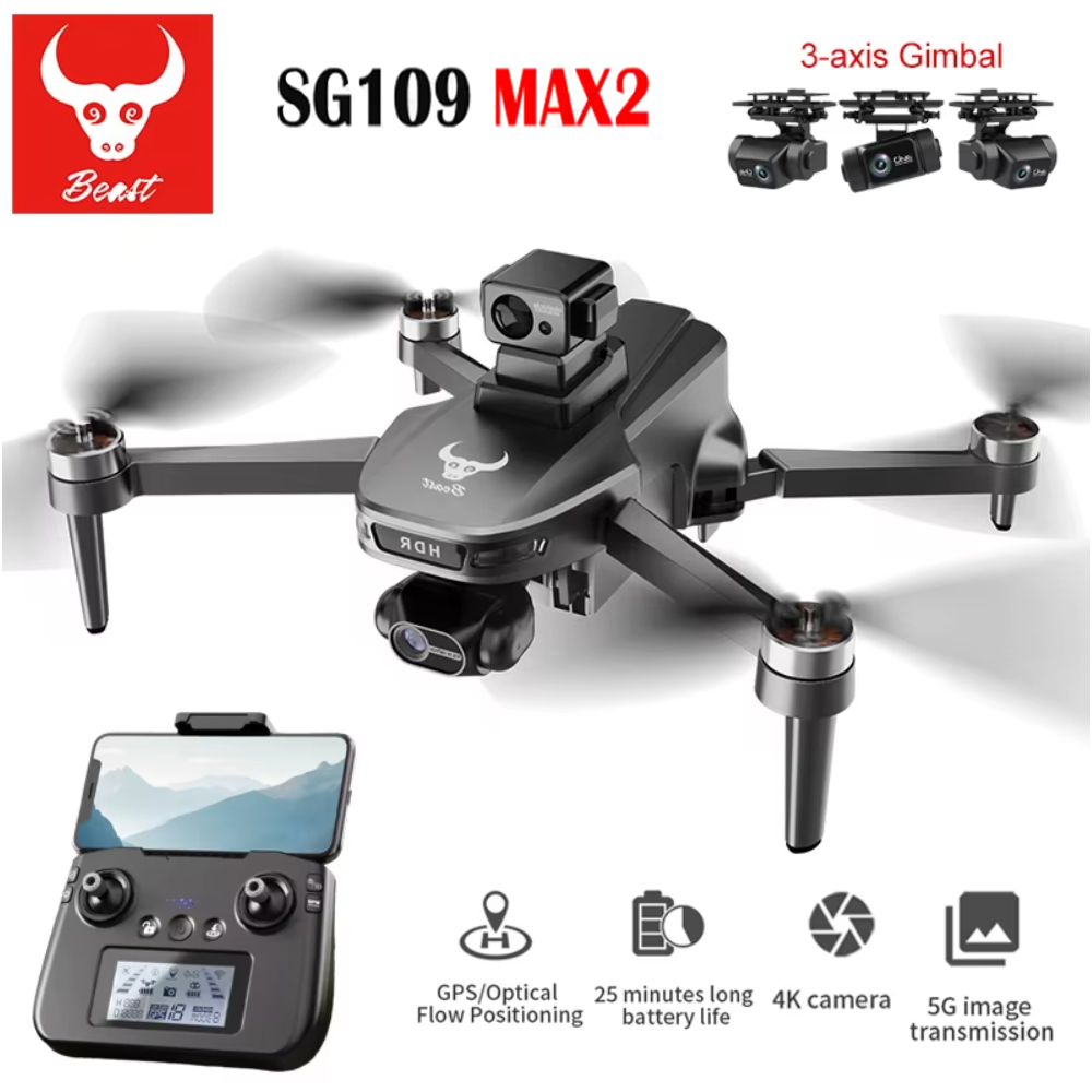 SG109 MAX2 Professional FPV 8K - Drone Camera With Gimbal recensie en prijs