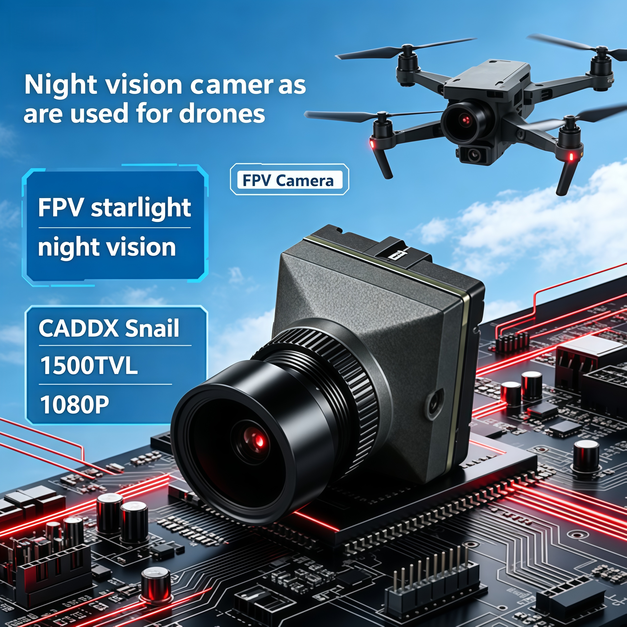 1500TVL HD CADDX Snail FPV Cam - Drone Camera Lens recensie en prijs