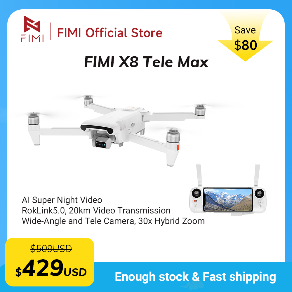 FIMI X8 Tele Max drone 1/2-inc - Drone Camera Wide Angle recensie en prijs