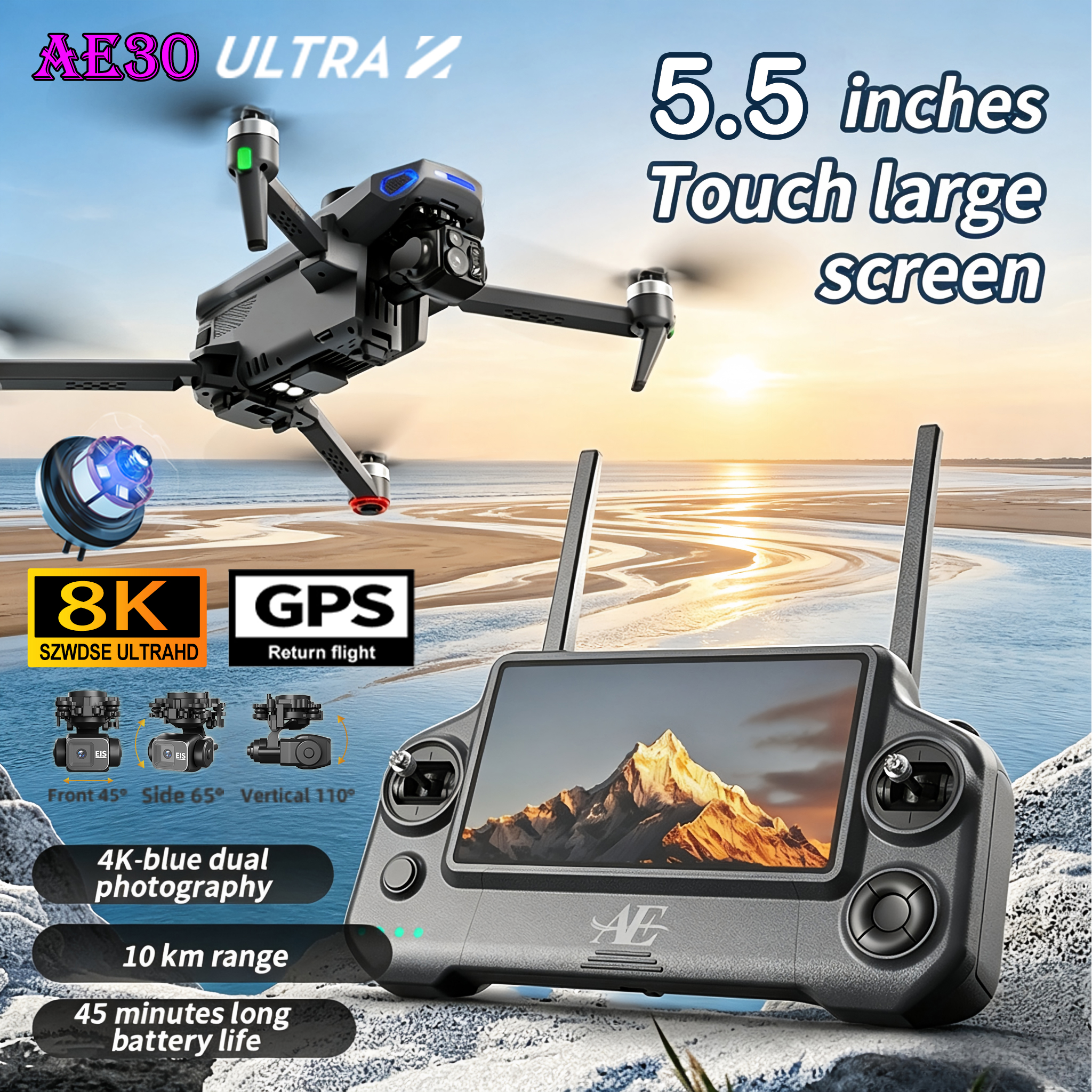 NEW AE30 Ultra GPS Drone 4K Pr - Drone Camera With Gimbal recensie en prijs